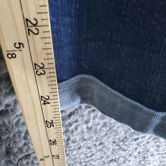 Gap Jeans Womens 14 Blue Boyfriend Fit Medium Wash Denim Stretch Relaxed Casual - Picture 8 of 13